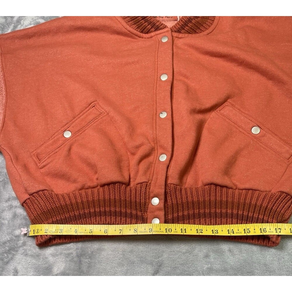 We The Free NWOT womens collegiate jacket sz M snap closure clay classic school - Picture 7 of 8
